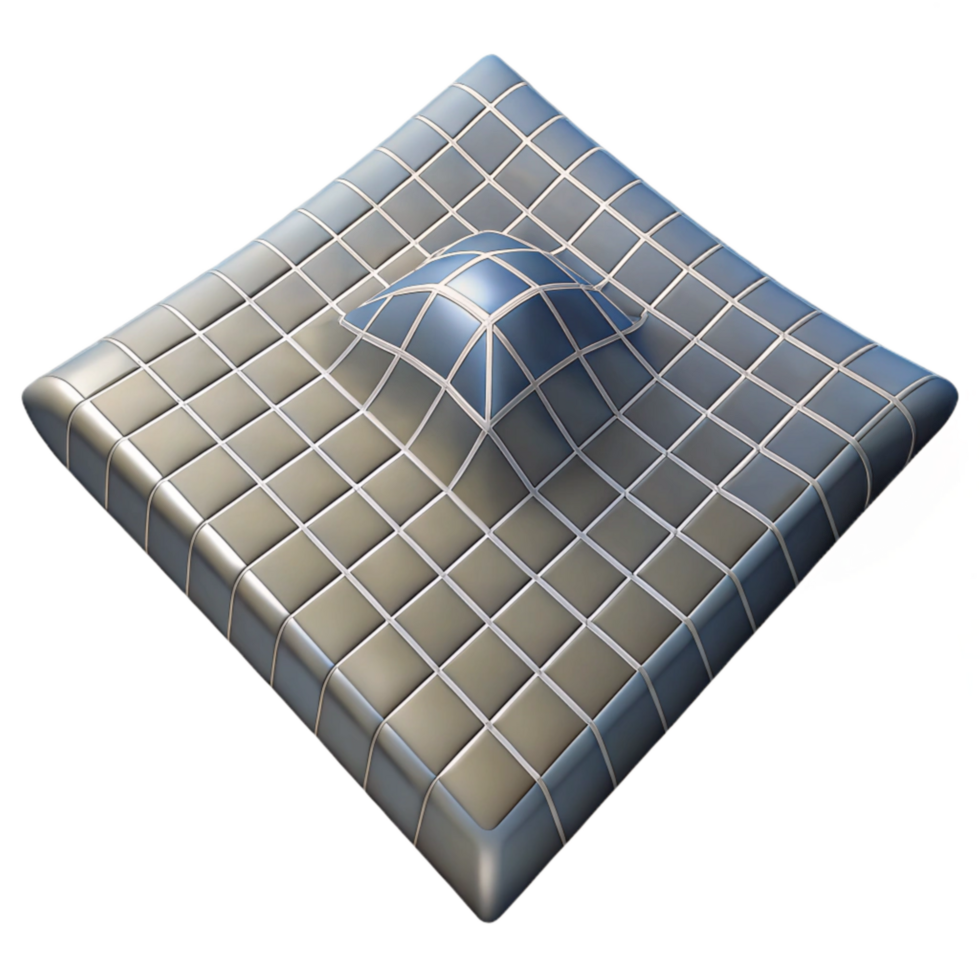 impressive rustic Distorted Grid Pattern with Perspective Angle Cutout professional png