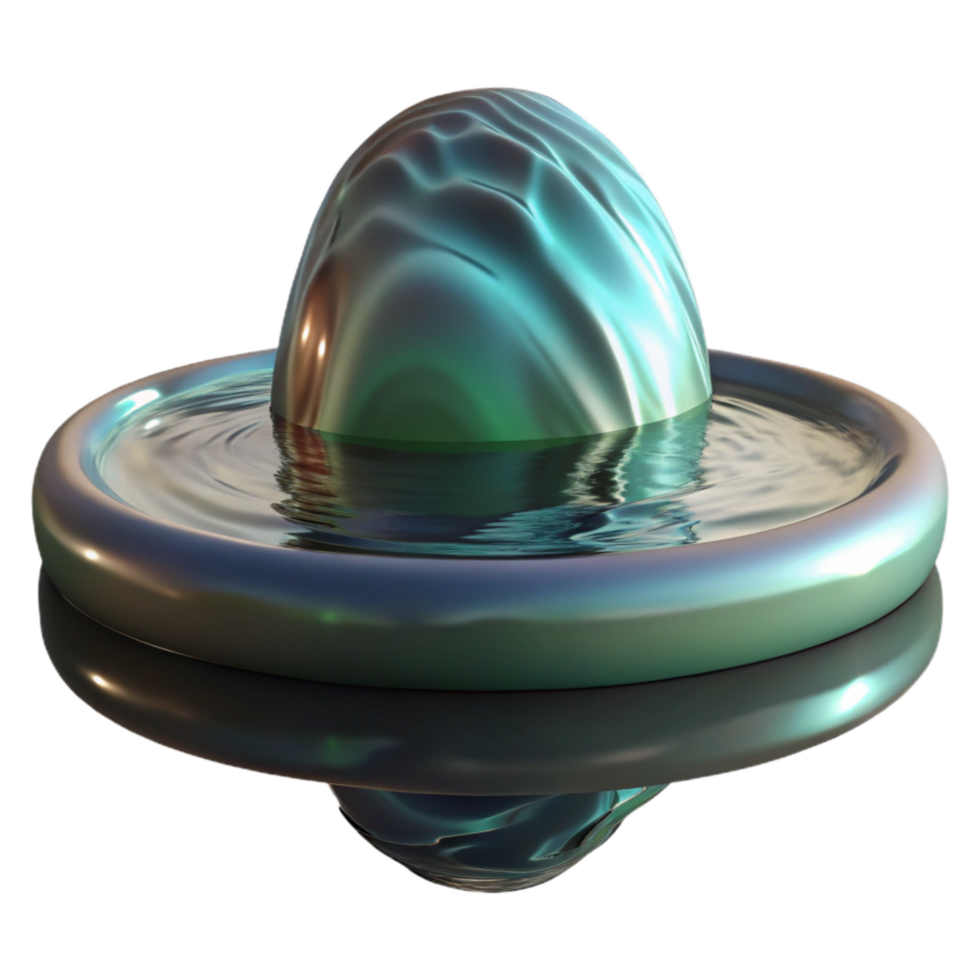 magnificent artistic Distorted Silhouette Reflection in Water Isolated premium png