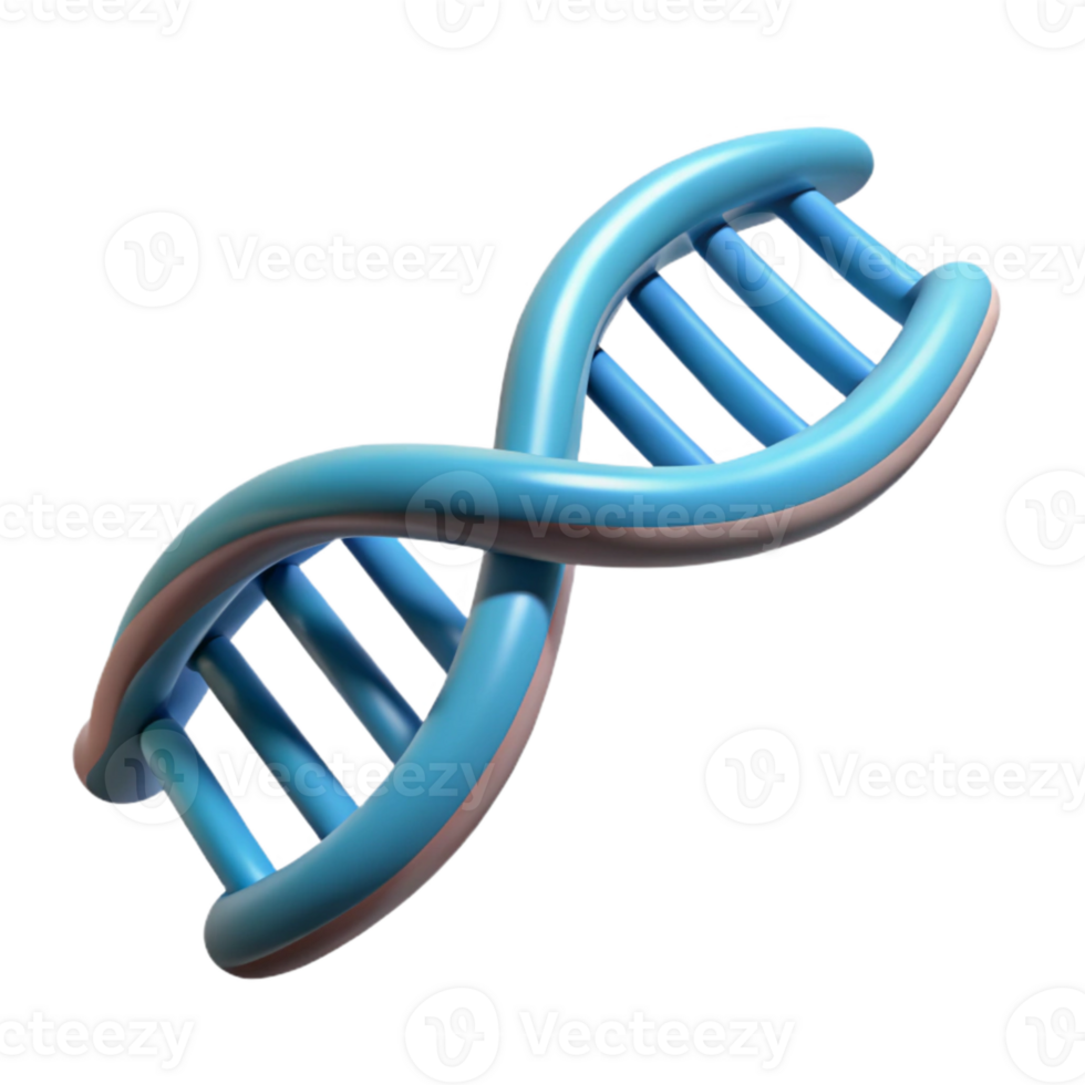 impressive classic Dna Double Helix Scientific Illustration Transparent Background high resolution png