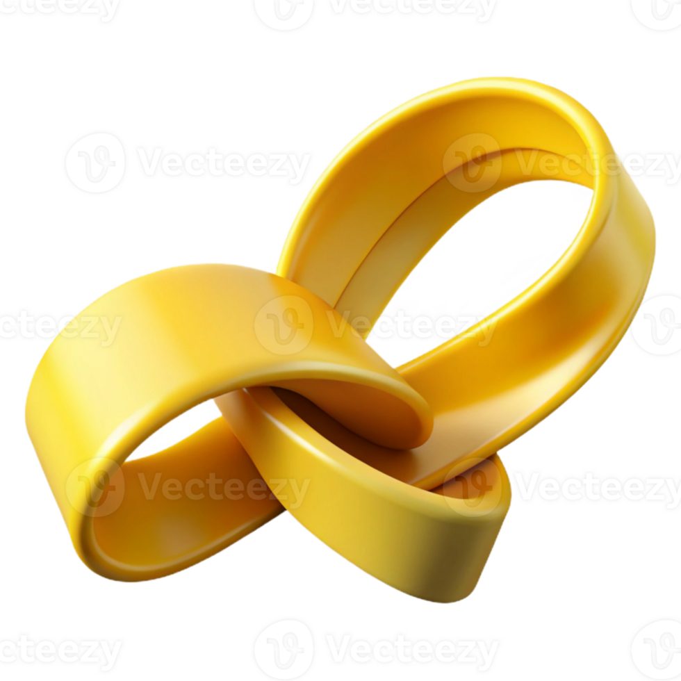 magnificent rustic Dynamic Ribbon Flow Yellow Cutout Isolated detailed png