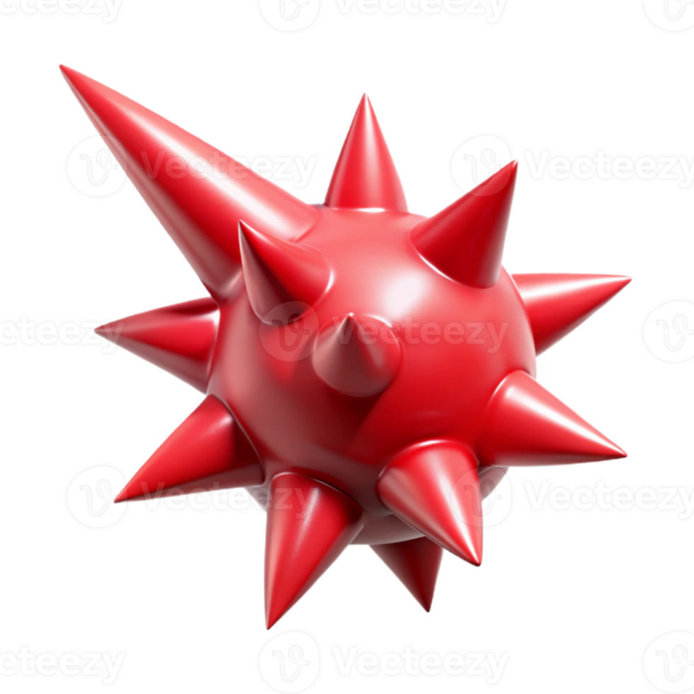 beautiful minimalist Engineered Thorn Cutout Transparent Background Scarlet Sharp Point high resolution png
