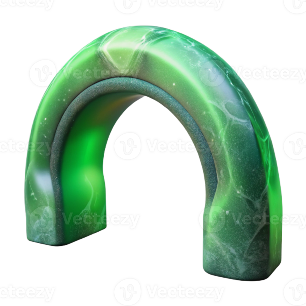 elegant vintage Ethereal Green Auroral Arch Cutout Transparent Background original png