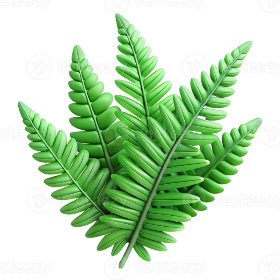 impressive classic Fabricated Fern Cutout Transparent Background Lush Green Fronds exclusive png