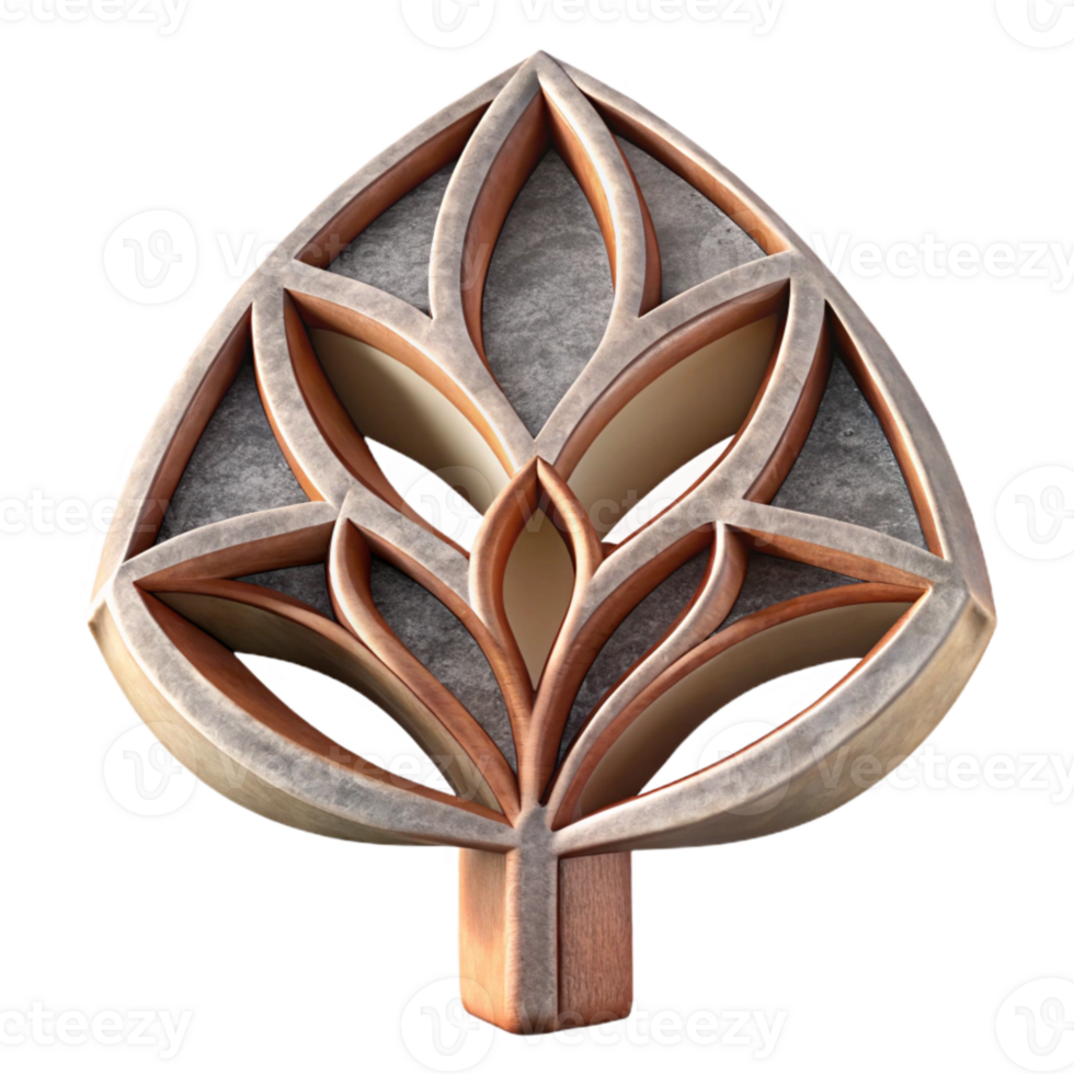 stunning creative Fabricated Stem Cutout Segmented Design Transparent Background original png