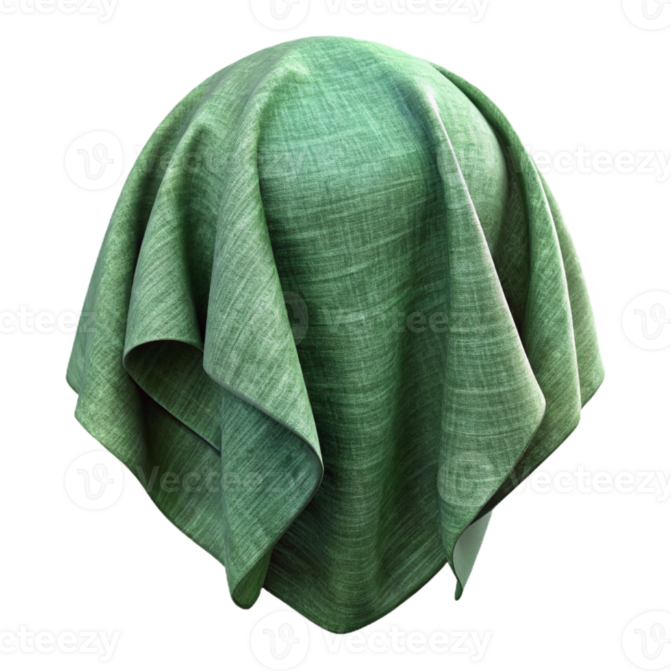 extraordinary modern Faded Fabric Texture Green Transparent Background detailed png