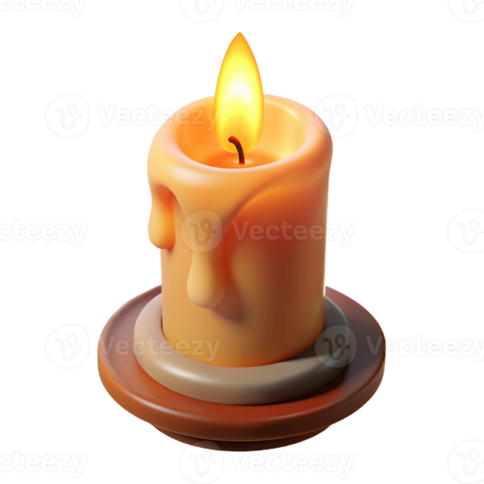 magnificent rustic Flickering Candlelight Cutout Isolated on Transparent Background high resolution png