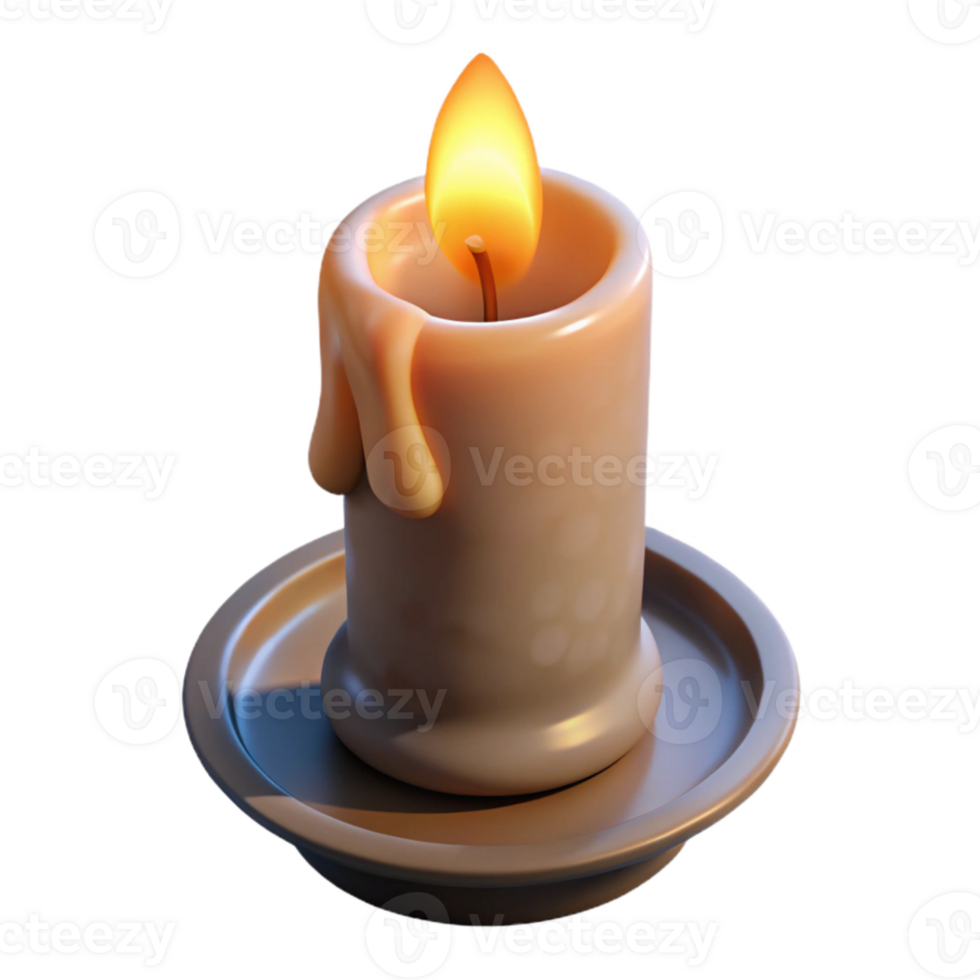 stunning contemporary Flickering Candlelight Cutout Isolated on Transparent Background high quality png