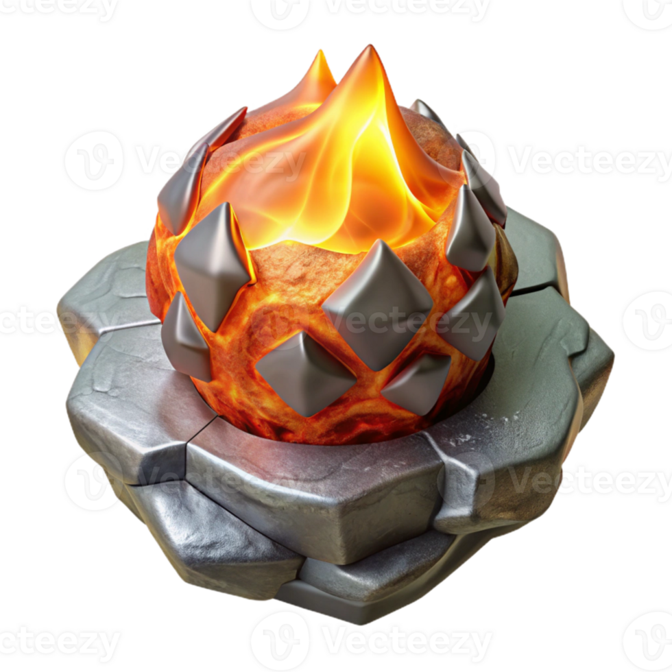 extraordinary modern Fiery Metal Penetrating Ice Layer Isolated exclusive png