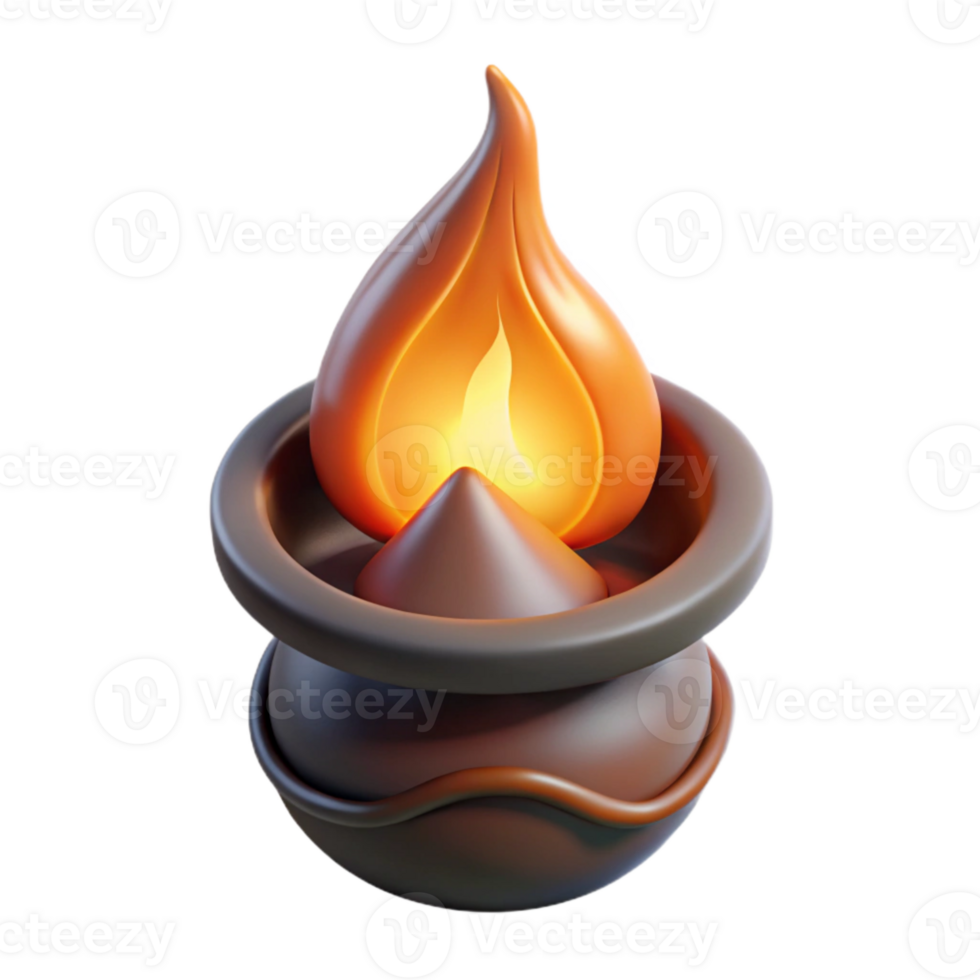 stunning contemporary Flickering Firelight Transparent Background Isolated Element professional png