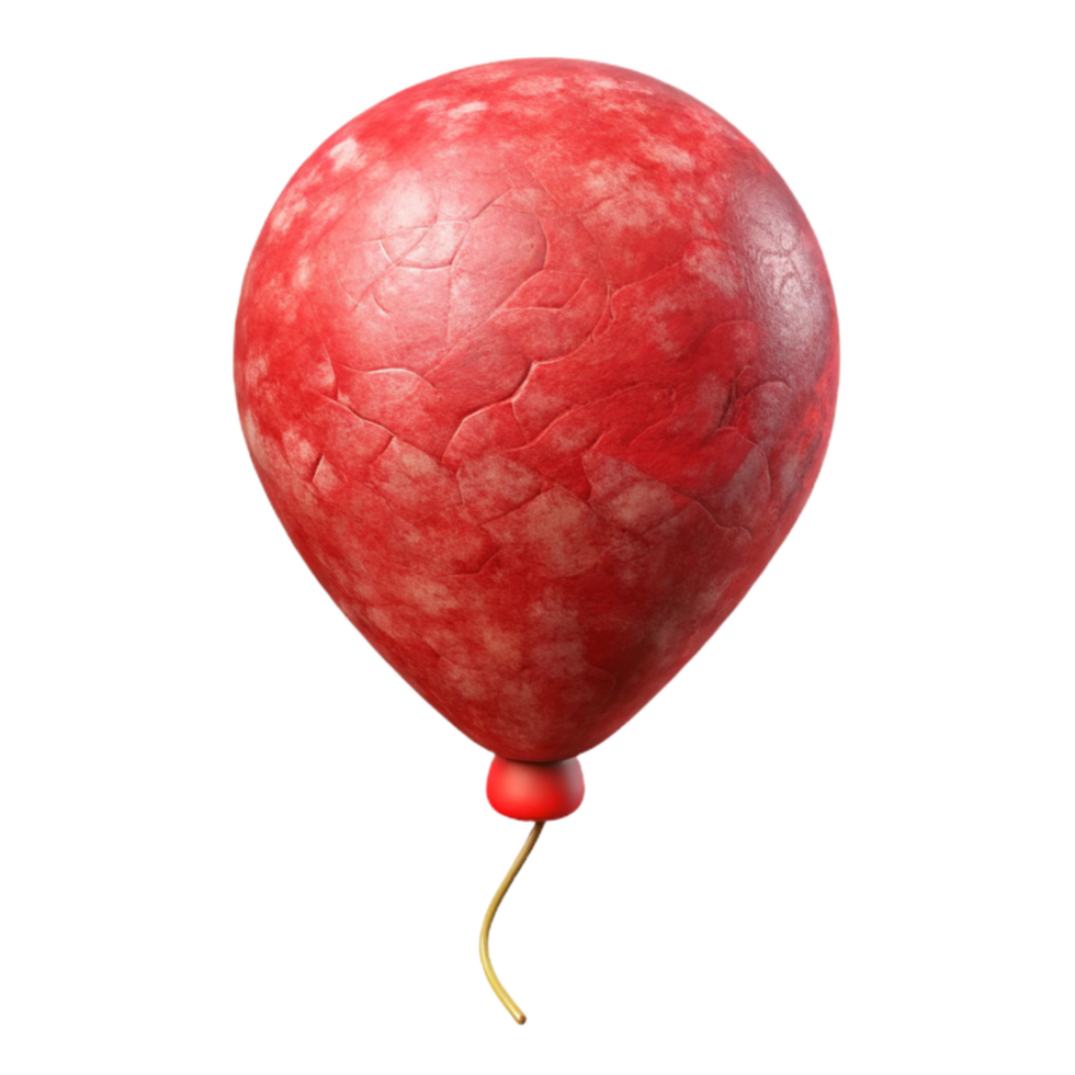 magnificent artistic Floating Balloon Cutout with String and Bright Red Color authentic png