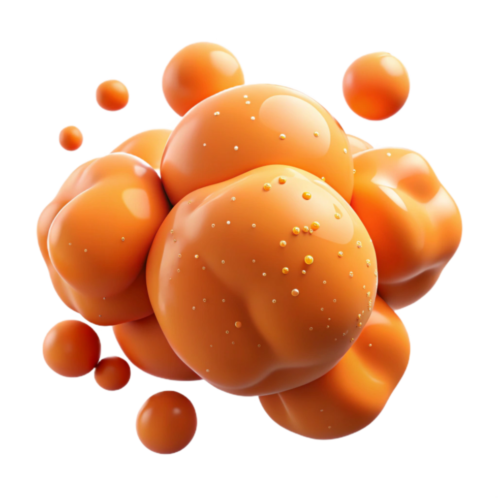 extraordinary abstract Floating Orange Particles with Soft Lighting Cutout professional png