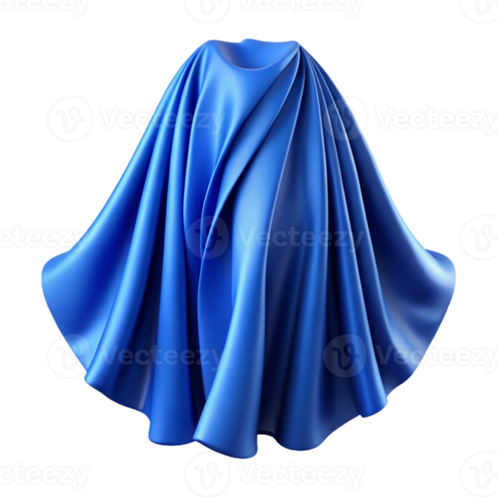 stunning creative Flowing Fabric Drape Blue Isolated Cutout png