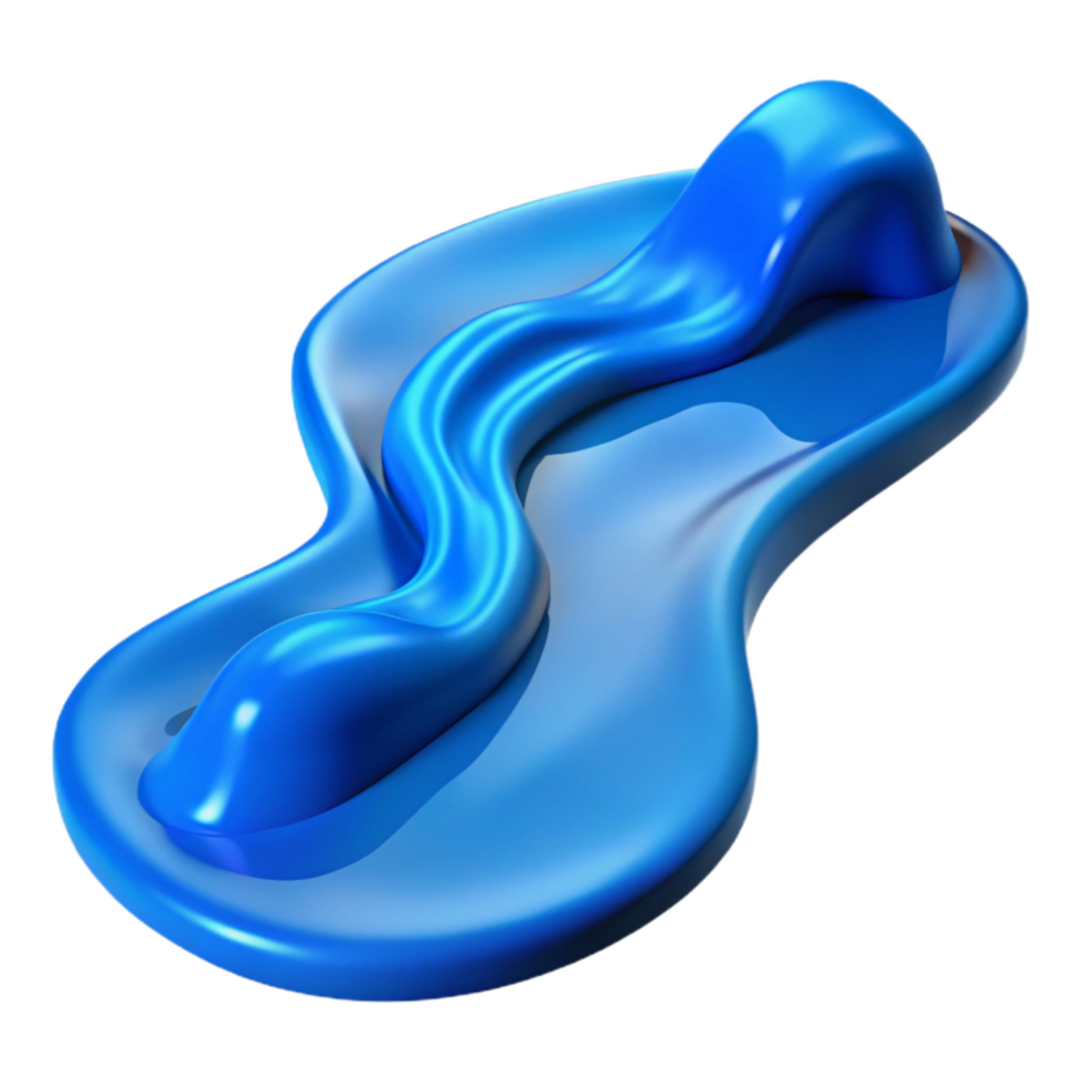 extraordinary rustic Flowing Water Stream Blue Isolated Transparent Background png