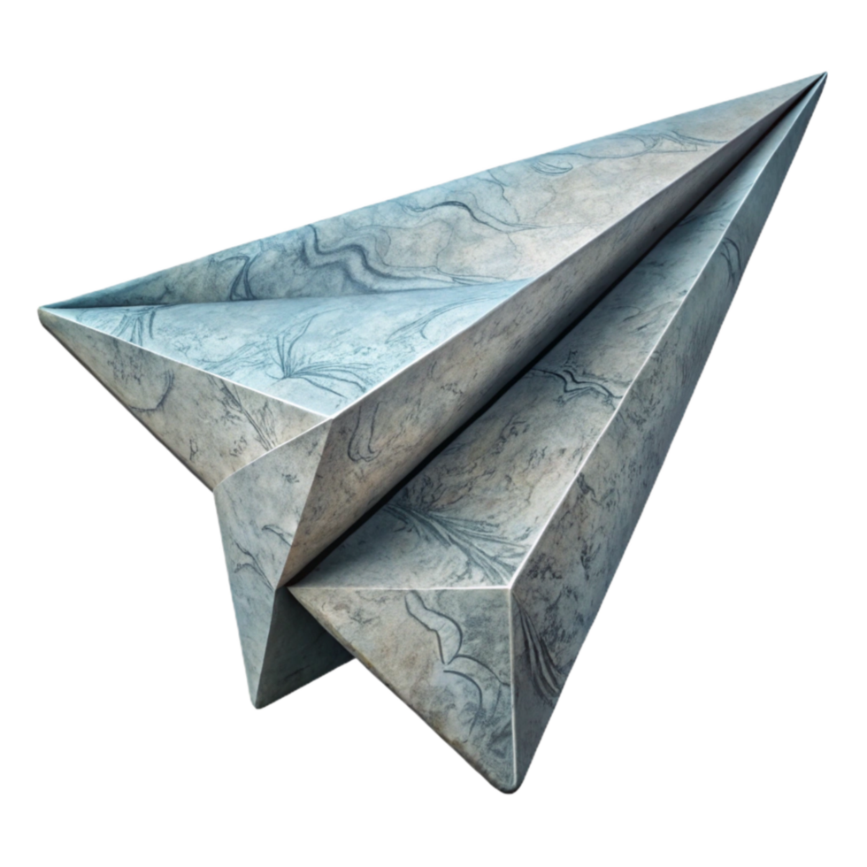 extraordinary rustic Folded Paper Airplane Depth Illusion Cutout genuine png