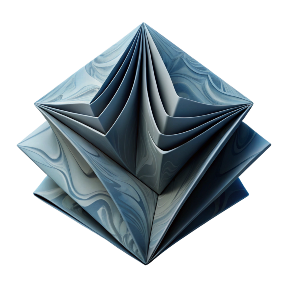 elegant minimalist Folded Paper Effect with Depth Illusion Transparent authentic png