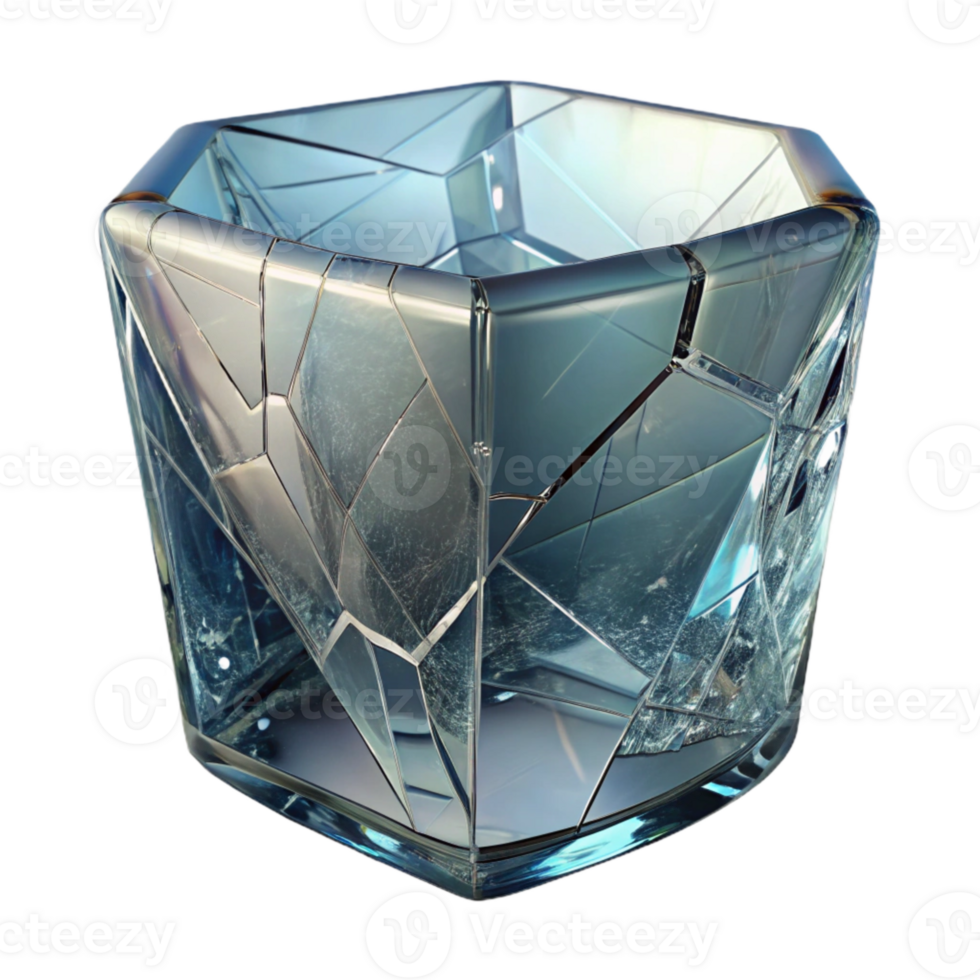 magnificent creative Fractured Glass Effect Clear Transparent Background png