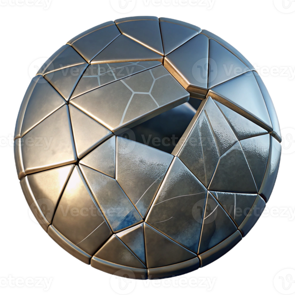 stunning creative Fractured Mirror Surface with Multiple Reflections Isolated premium png