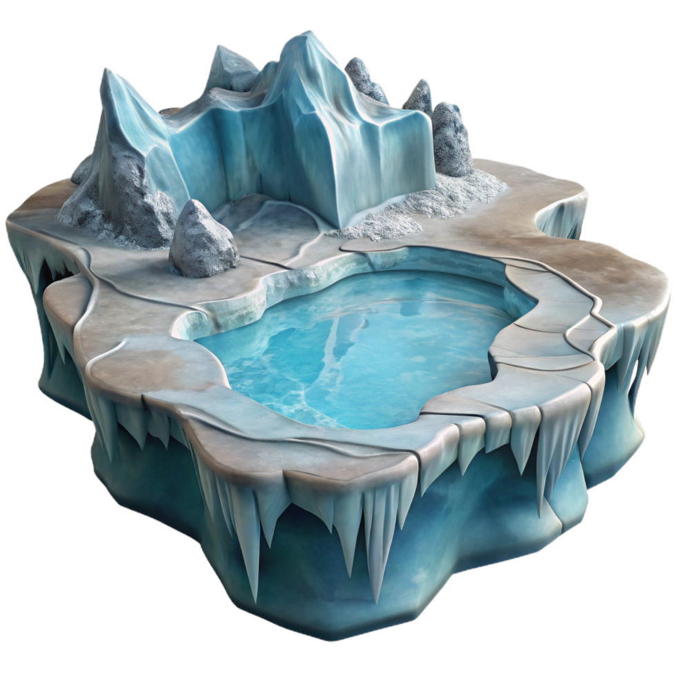 extraordinary abstract Frozen Lake Ice Formation Side View Cutout high resolution png