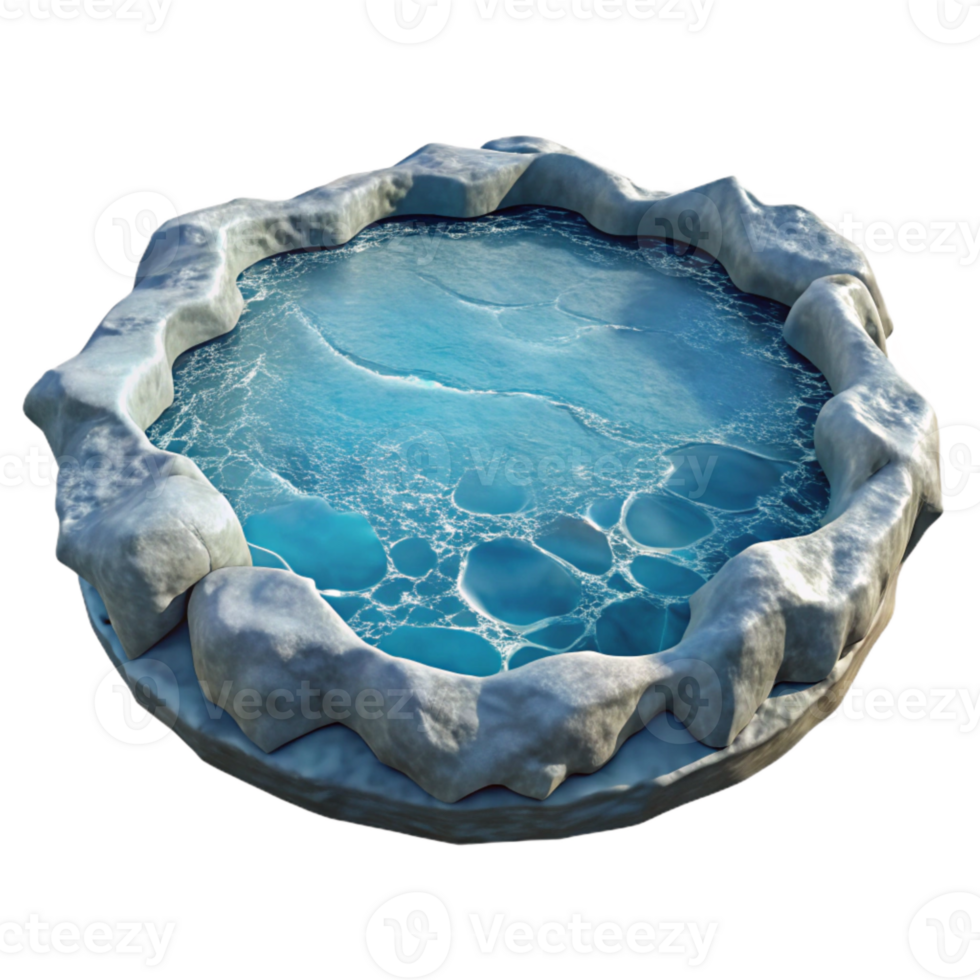 serene artistic Frozen Lake Ice Pattern Top Down View Cutout exclusive png