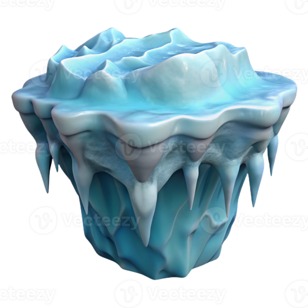 extraordinary contemporary Gelid Grotto Ice Formation Side View Isolated Element high quality png