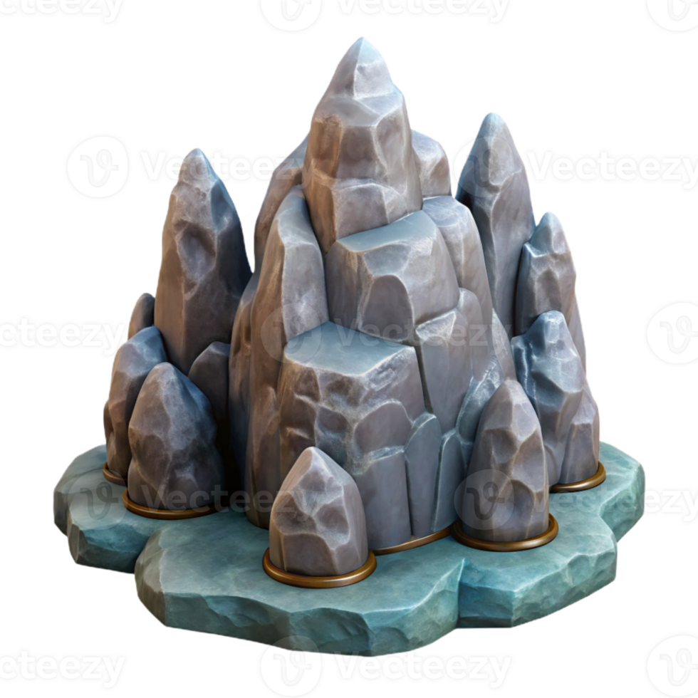 dramatic rustic Gelid Grotto Rock Formations Transparent Background png