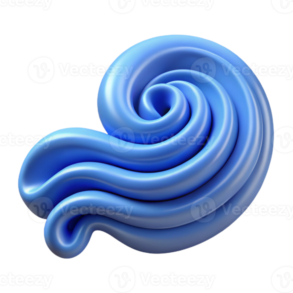 elegant vintage Gentle Wind Ripple Design Blue Cutout Isolated Element png