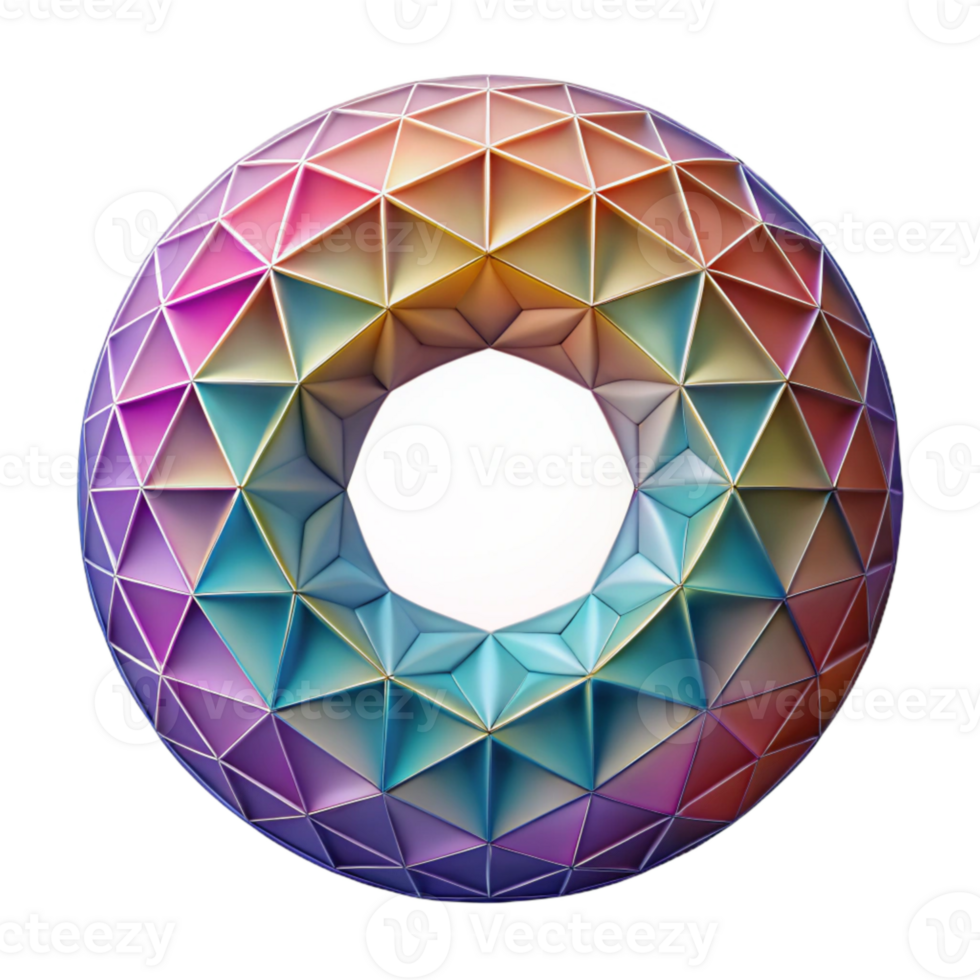 beautiful minimalist Geometric Circle Pattern with Gradient Colors Transparent Background authentic png