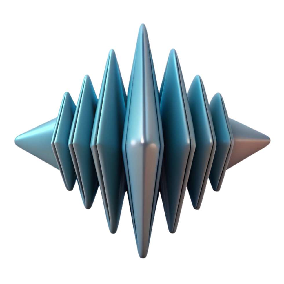 magnificent abstract Geometric Soundwave Shape Isolated with Sharp Lines authentic png