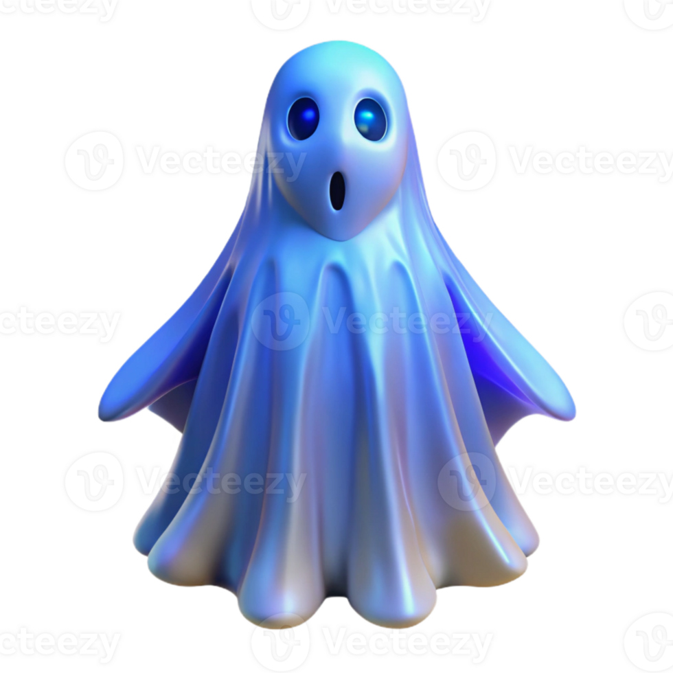 extraordinary traditional Ghostly Apparition with Transparent Background and Blue Tint original png