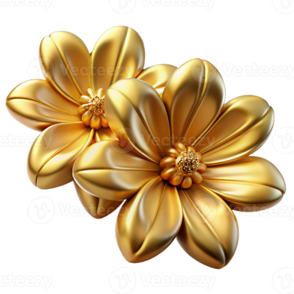 magnificent creative Gilded Gully Flowers Close Up Transparent Background genuine png