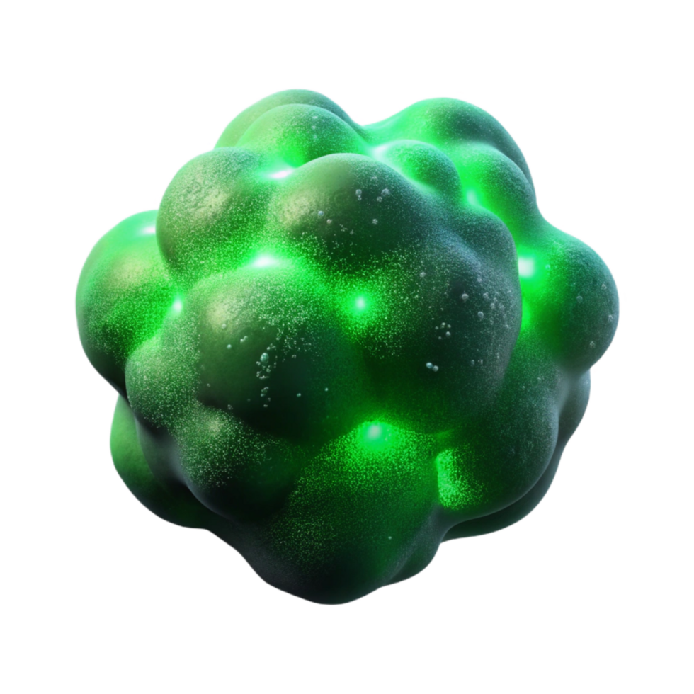 serene contemporary Glowing Green Particle Cloud Isolated on Black genuine png