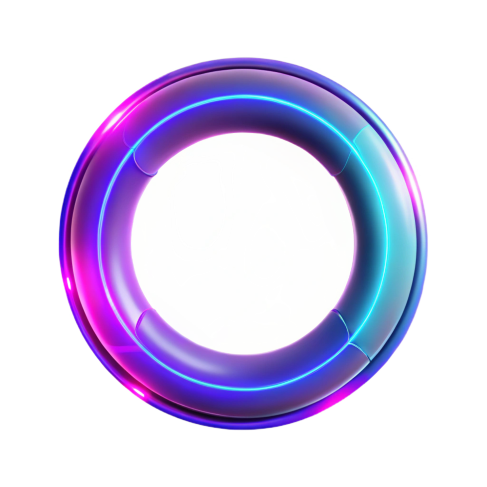 beautiful traditional Glowing Neon Circle Design Element Isolated high resolution png