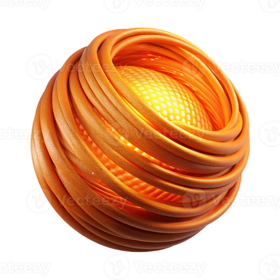 dramatic abstract Glowing Orange Threads Dark Web Isolated high resolution png