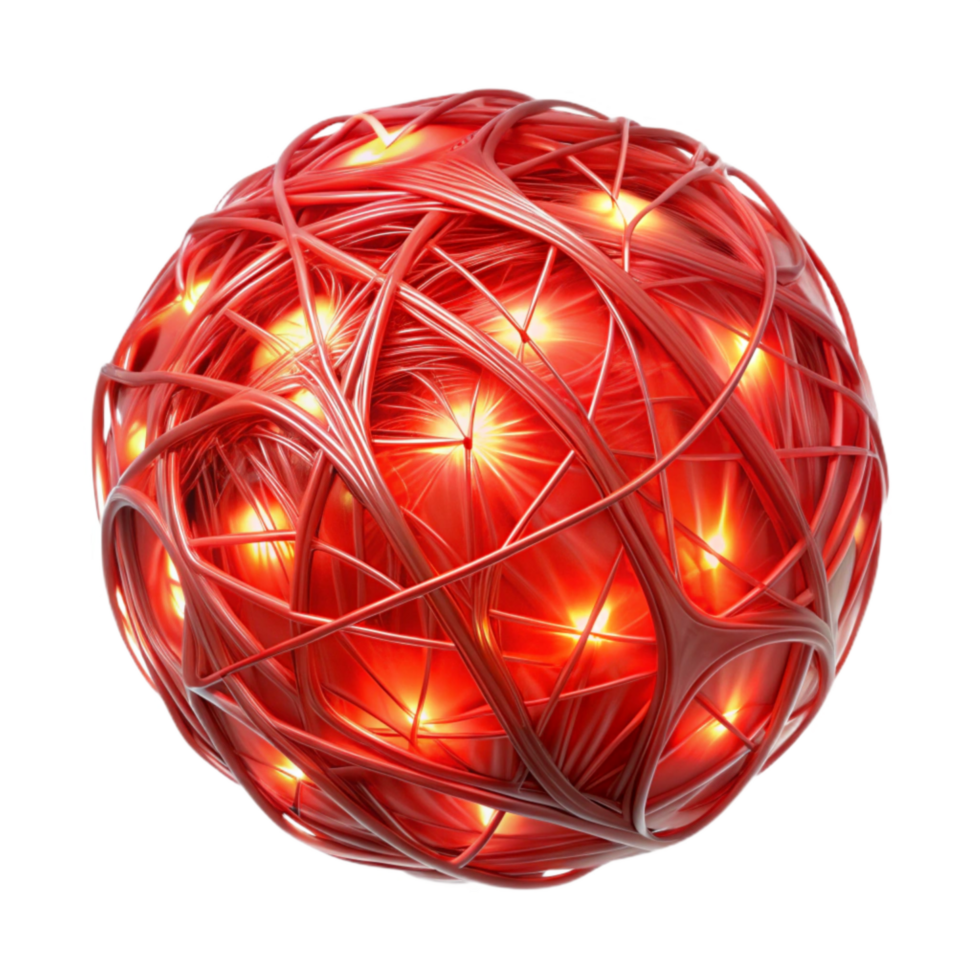 extraordinary abstract Glowing Red Strands Web of Shadows Transparent detailed png