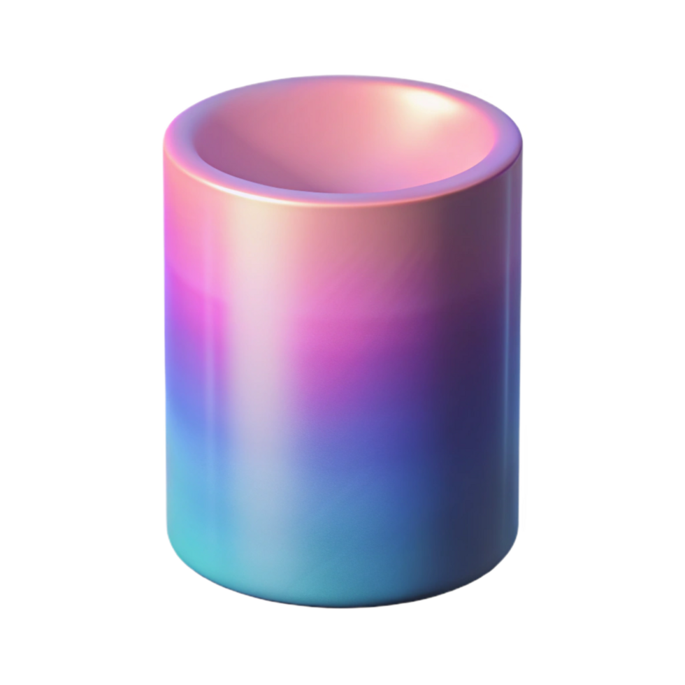 beautiful rustic Gradient Cylinder with Shadow Depth Illusion Cutout png