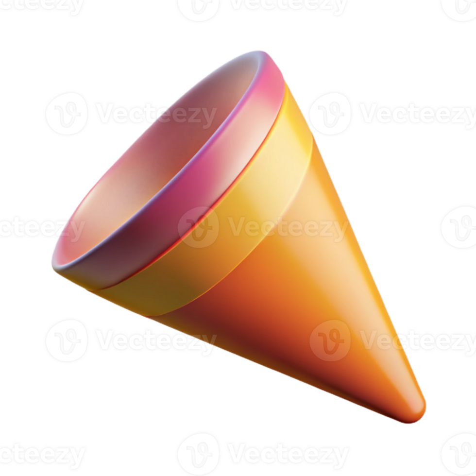 magnificent creative Gradient Cone with Shadow Depth Illusion Cutout genuine png