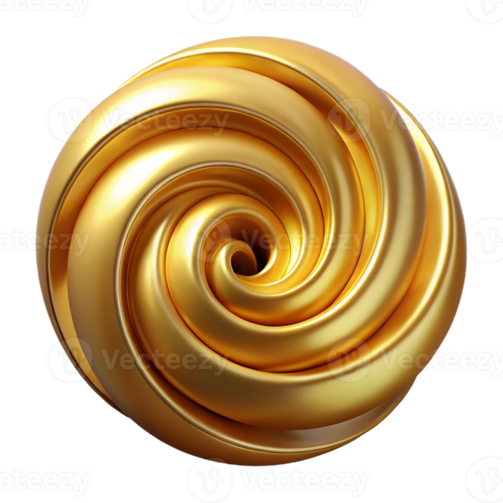impressive classic Golden Particle Swirl Cutout on Transparent Background exclusive png