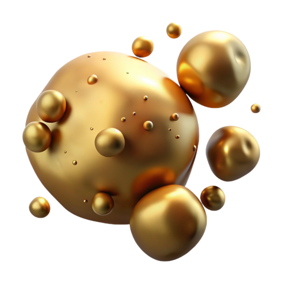 elegant minimalist Gold Floating Particles Cutout on Transparent Background high resolution png