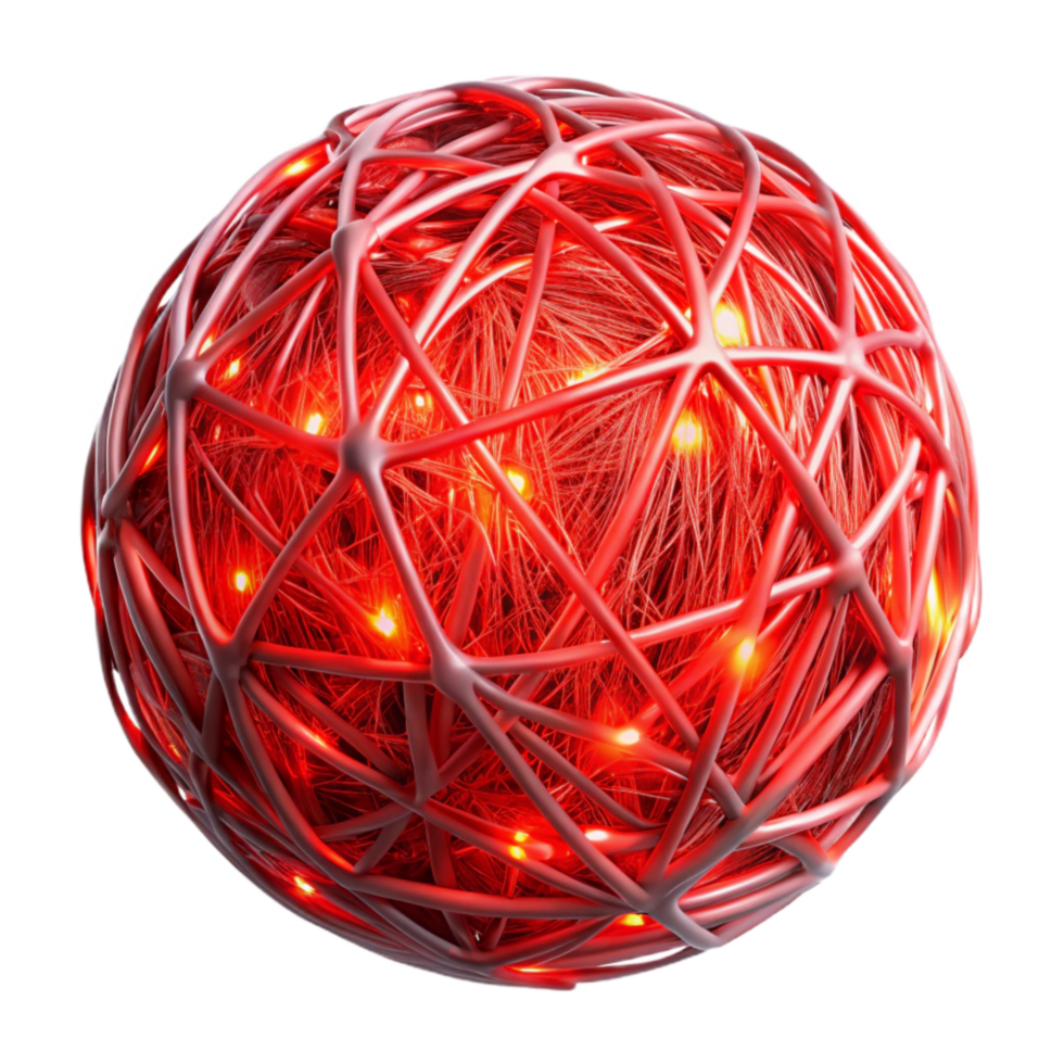 extraordinary artistic Glowing Red Strands Web of Shadows Transparent high resolution png