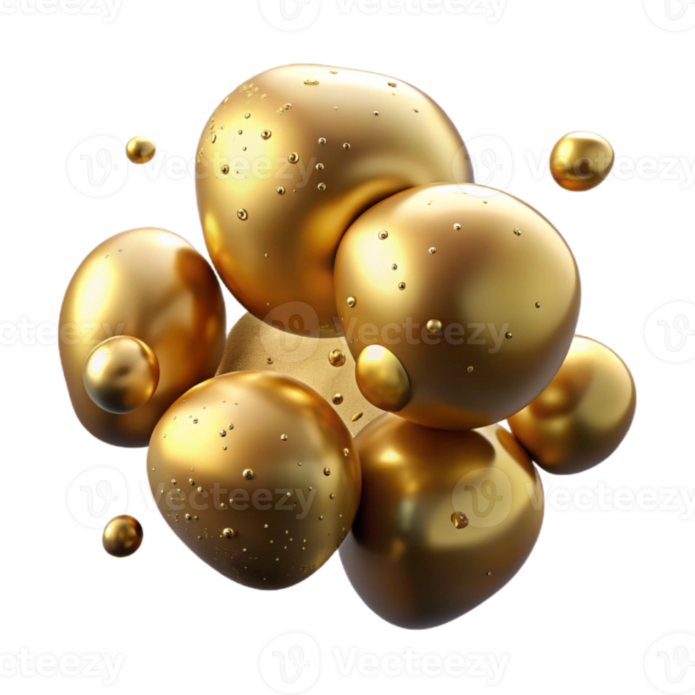 dramatic creative Gold Floating Particles Cutout on Transparent Background original png