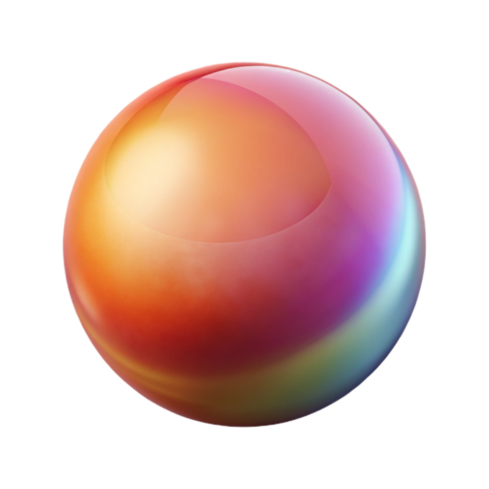 extraordinary creative Gradient Sphere with Highlight Depth Illusion Transparent Background original png