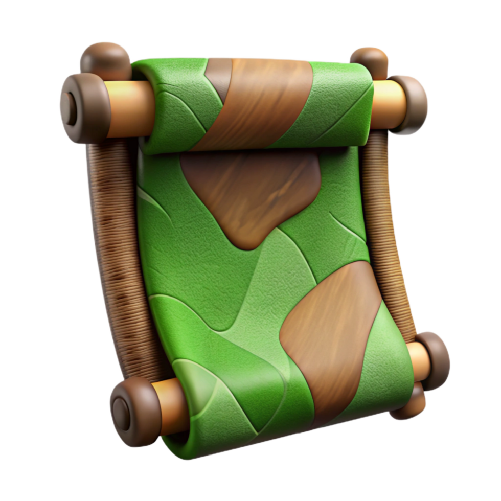 beautiful classic Green and Brown Terraverde Tapestry Cutout Isolated high quality png