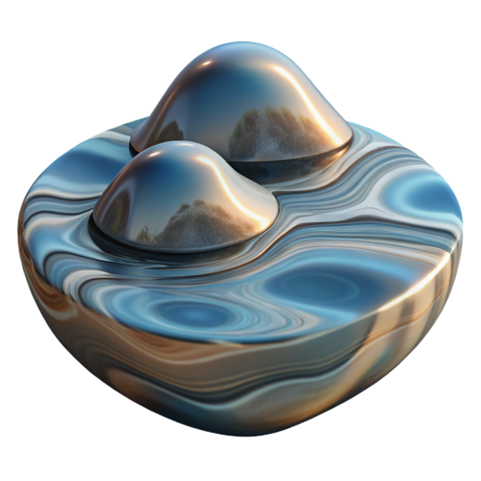 extraordinary creative High Angle Distorted Reflection in Water Cutout png