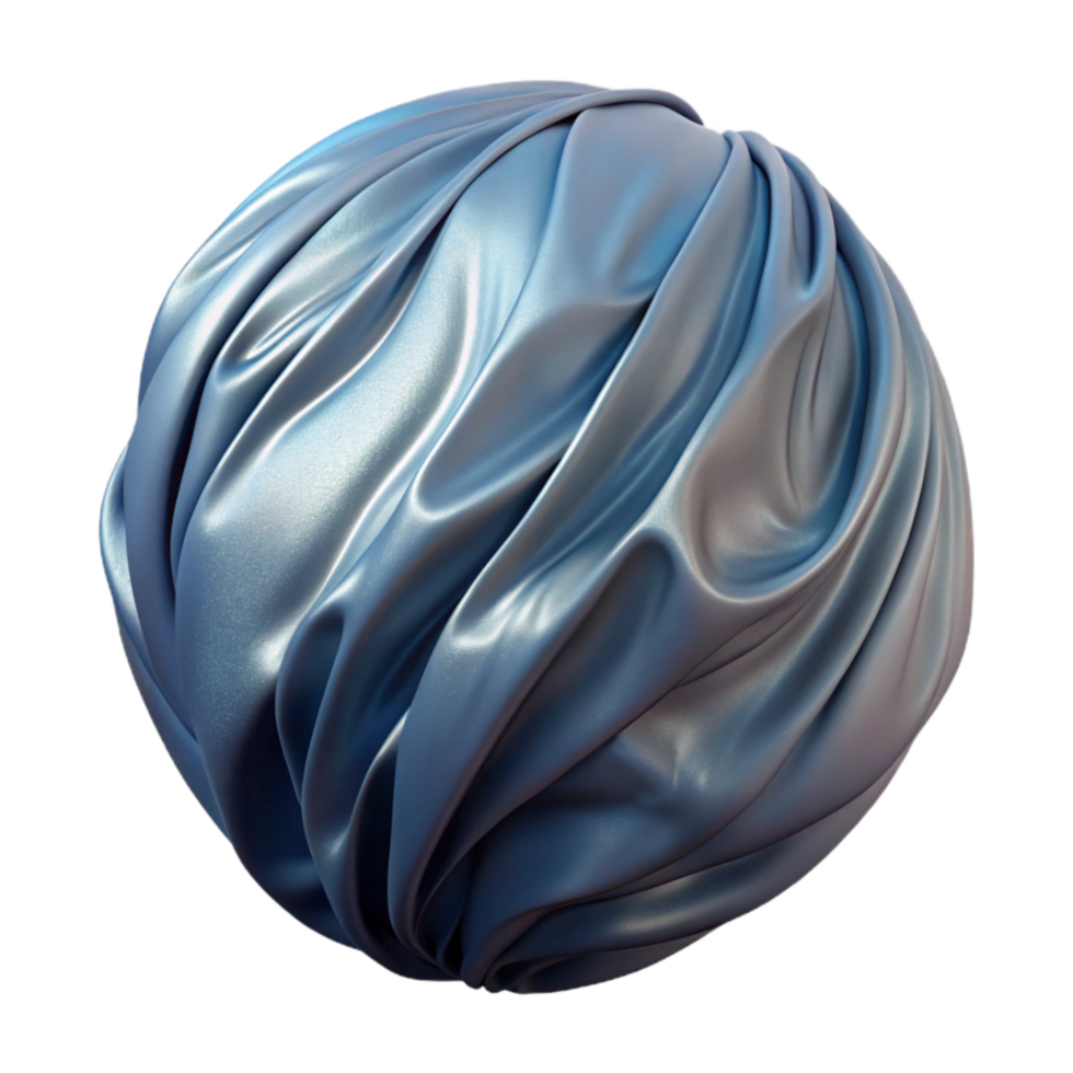 serene modern High Angle Translucent Fabric Flowing Over Stone Sphere Transparent Background detailed png
