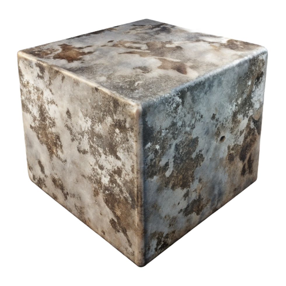 stunning classic Grunge Concrete Block Texture Cutout with Dark Stains premium png