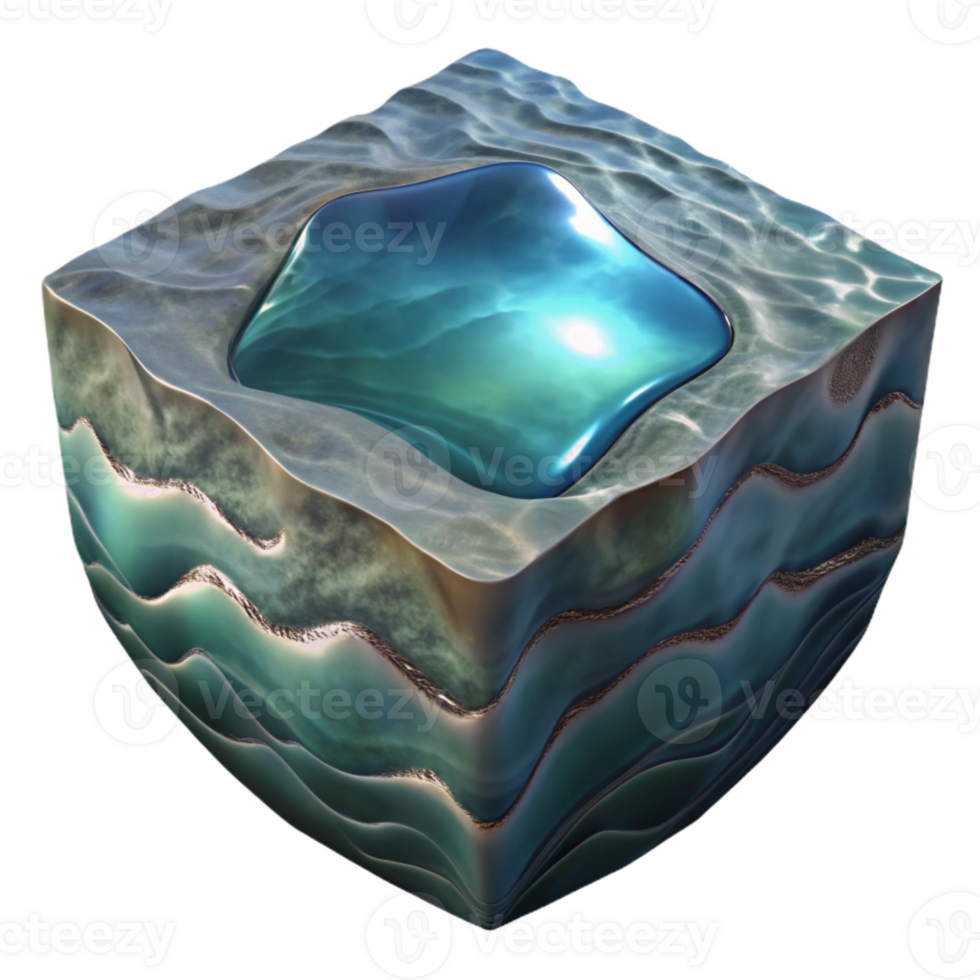 stunning contemporary High Angle Distorted Reflection in Water Cutout high resolution png