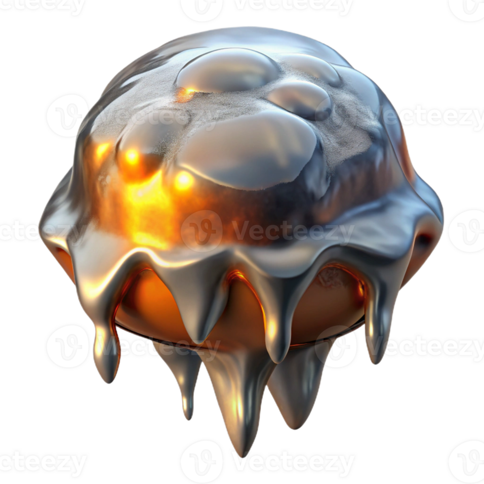 dramatic creative Hot Metal Melting Ice Sheet From Below Transparent Background genuine png
