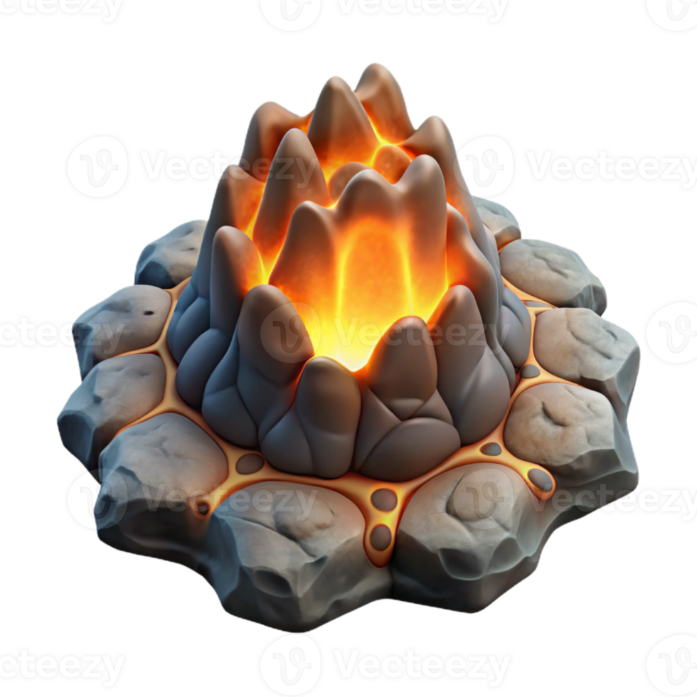 impressive artistic Hydrothermal Vent Cutout with Glowing Effects Transparent genuine png