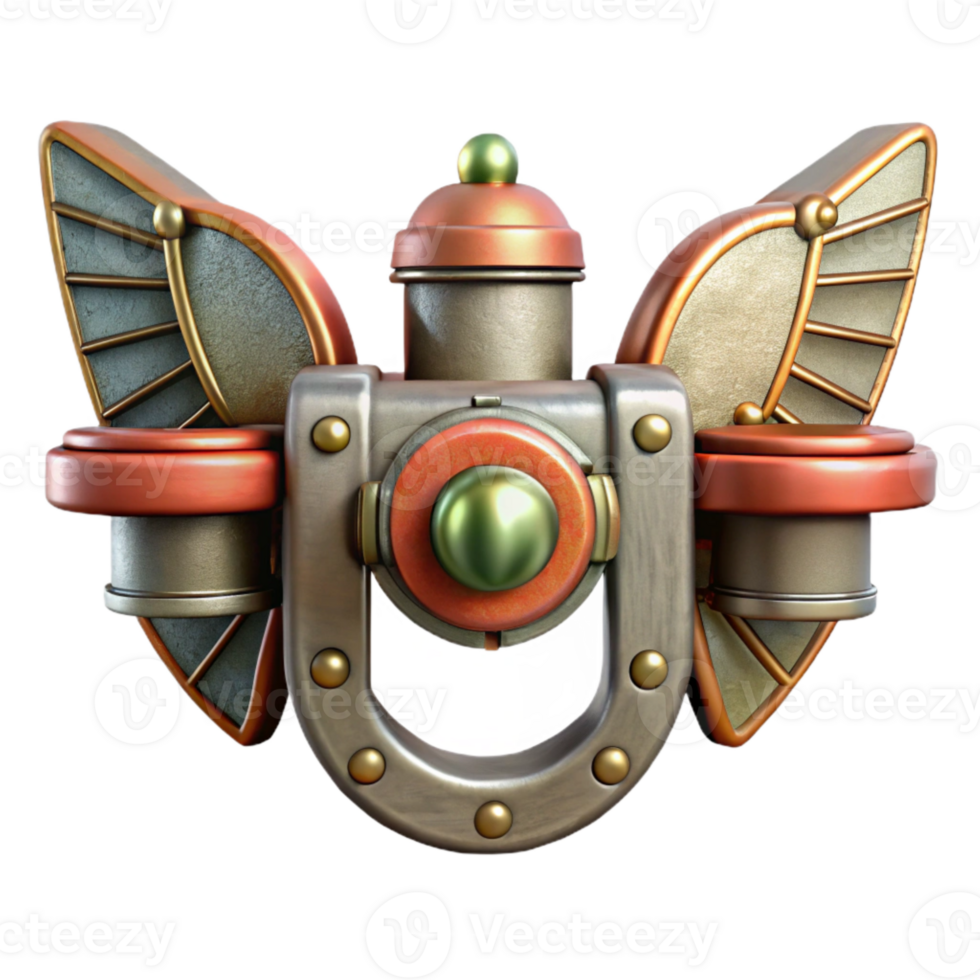 elegant modern Industrial Wing Mechanism Front View Transparent detailed png