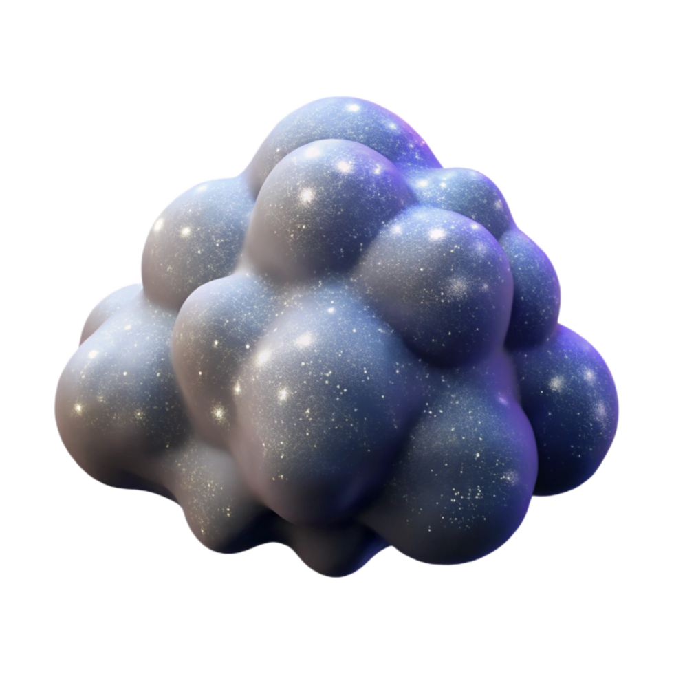 serene contemporary Interstellar Clouds Deep Space Isolated on Transparent Background png